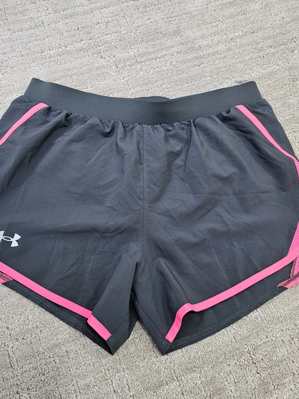 Under Armour Women's Black Shorts with Pink Trim
